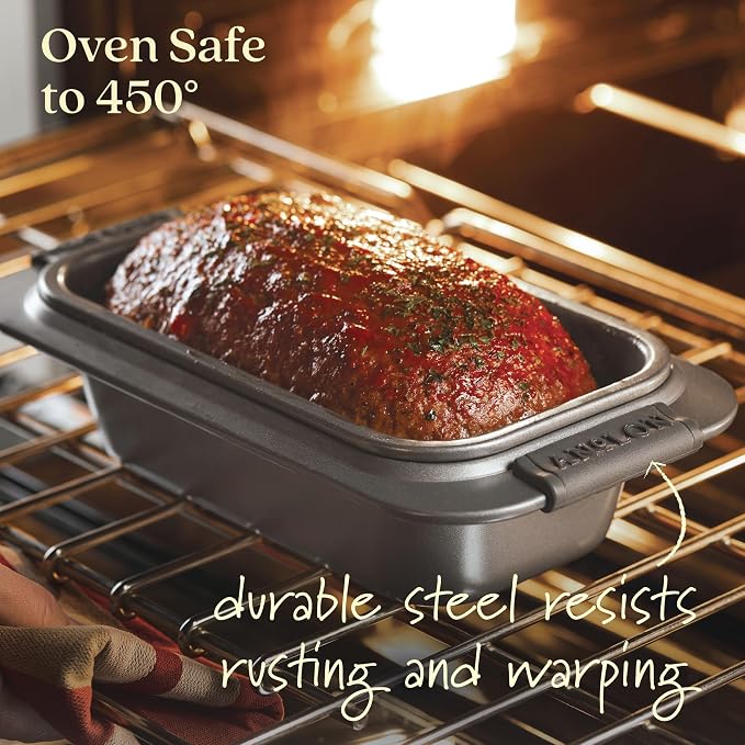 Anolon Advanced Bakeware Nonstick Bread Loaf Pans Set, 2-Piece, Gray
