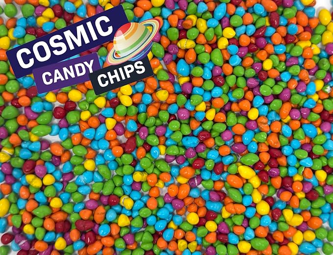 Cosmic Brownie Sprinkles, Rainbow Chips for Cosmic Brownies, Rainbow Candy Coated Chocolate Chips, 13 Ounce Resealable Bag