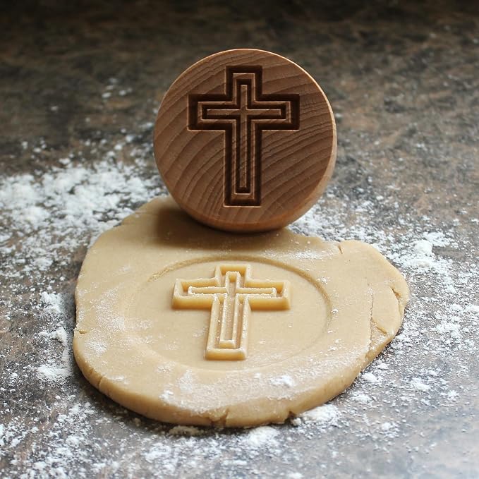Wood Cookie Stamp, 2.5 Inch (Cross CS-134)