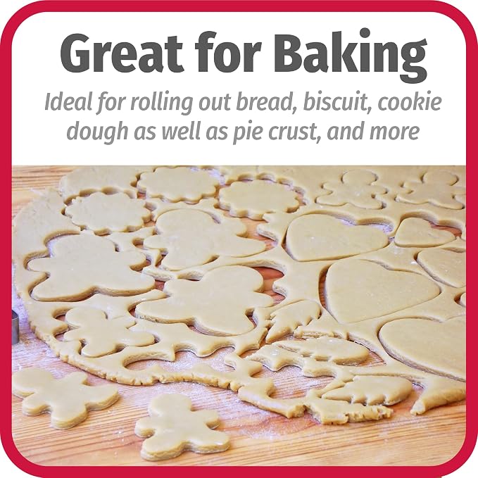 GoodCook Everyday Rolling Pin,17 inches,Wood,(Pack of 6)