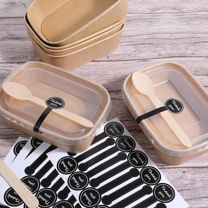 300 PCS Tamper Evident Labels for Food Packaging, Handmade Food Long Baking Seal Labels Black Self-Adhesive Foods Label for Bakery, Candy, Artisan Crafts Decorative Label