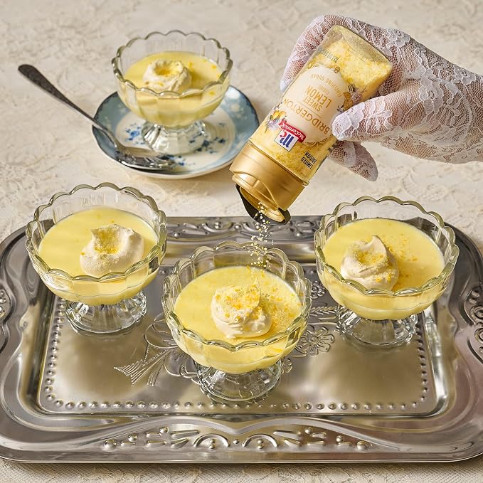 McCormick Bridgerton Finishing Sugar, Sweet Lemon, Limited Edition, Exquisite Lemon Flavor, For Elevating Baked Goods and Beverages, Garnishing, and More, 3.6 oz (Pack of 2)
