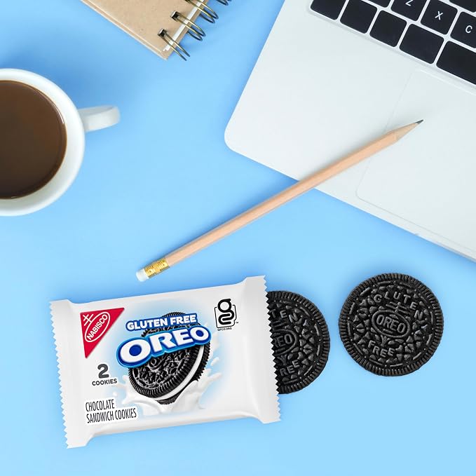 OREO Gluten Free Original & Double Stuf Chocolate Sandwich Cookies Variety Pack, Gluten Free Cookies, 20 Snack Packs (2 Cookies Per Pack)