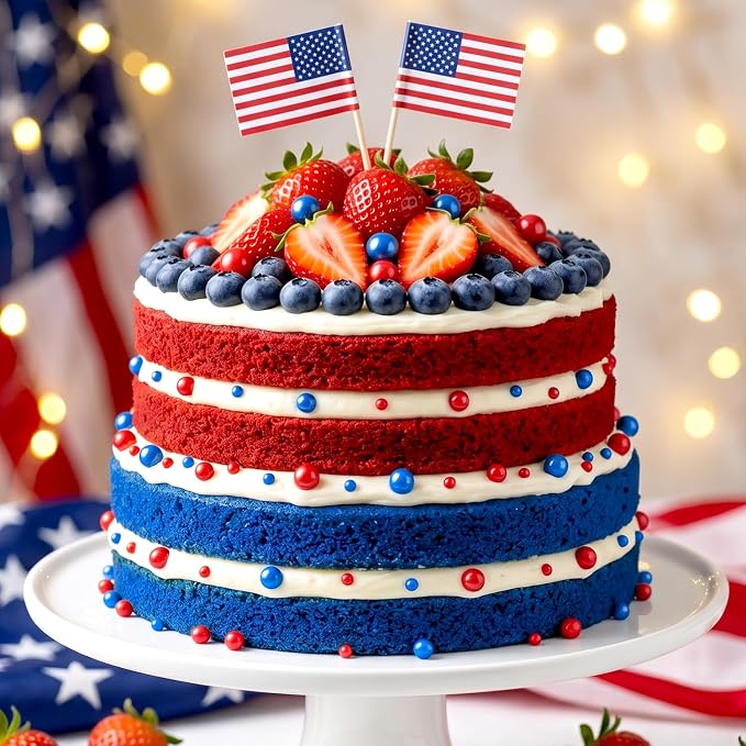 Edible Blue Sugar Sprinkles, Edible Sprinkles for Cake Decorating, Patriotic Cupcake Toppers, Cake Decorations, Cookie Decoration, Wedding & 4th of July Party Supplies, 180g/6.35oz
