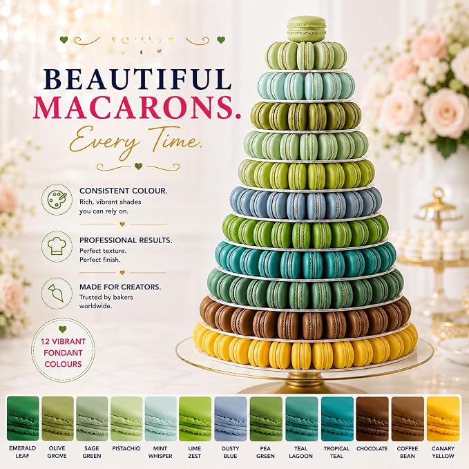 Confect Nature Palette Gel Food Coloring Set – 12 Highly Pigmented Colors for Buttercream, Cakes, Cookies, Macarons & Baking – 10mL Bottles