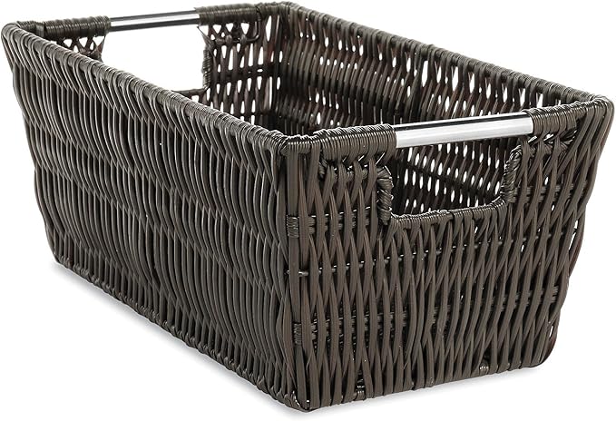 Whitmor Rattique Small Shelf Tote Espresso
