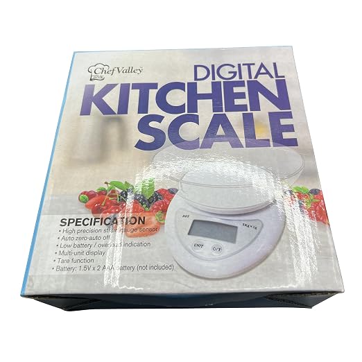 Weight Food Scale Smart Digital Kitchen Scale with Detachable Bowl 5KG X 1g, Weight Grams and Ounces for Coffee, Baking, Cooking