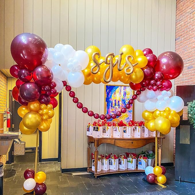 Voircoloria Burgundy Balloons, 66pack 12inch Maroon Latex Party Balloons for Graduation, Thanksgiving Day, Autumn Fall Theme Party, Wedding, Birthday, Valentines, Baby Shower Party Decorations