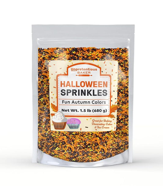 Unpretentious Orange, Yellow & Brown Sprinkles (1.5 lb) Autumn Mix Jimmies, Gluten Free, Orange, Yellow, & Brown Sprinkles