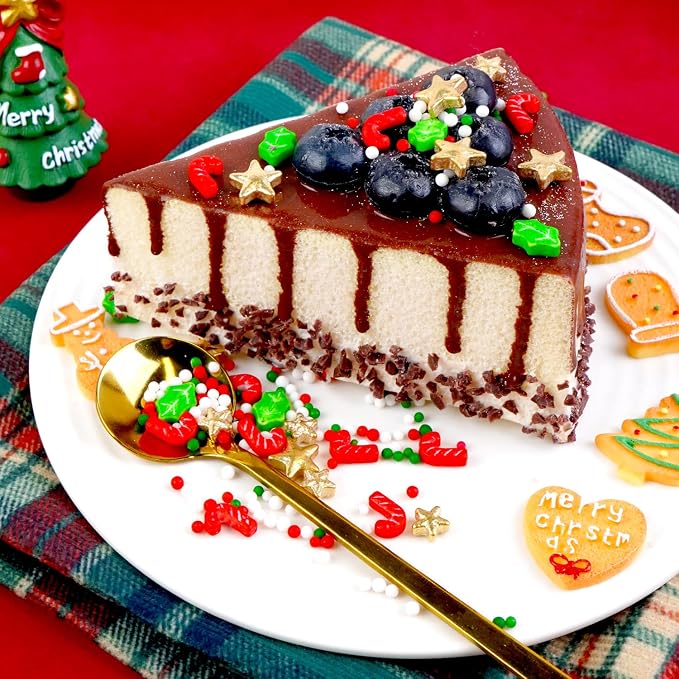 Christmas Sprinkles, Edible Christmas Sugar Sprinkles for Cake Decorating, Cupcake, Cookies, Baking Cake Topper Decorations, Holiday Party Supplies, Cane, Star, Tree, 180g/ 6.35oz
