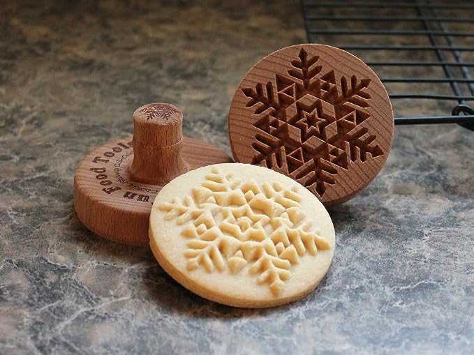 Wood Cookie Stamp, 2.5 Inch (Snowflake 4 CS-063)