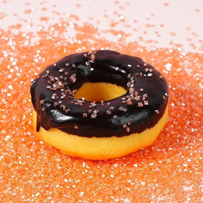 Sujoygar Orange Sanding Sugar Sprinkles, 5oz Edible Halloween Orange Sugar Crystals for Cocktails, Cake Sprinkles for Chocolate Ice Cream Toppings Cupcake Decoration Wedding Party Cookies Baking Dessert Food Supplies