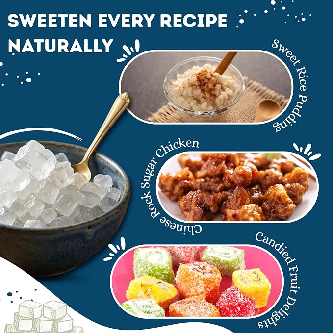 Pride Of India - Natural Crystal Rock Sugar Whole - 12 oz (340 gm) Medium Dual Sifter Jar - Authentic Indian Sugar Crystals - Used to Sweeten Milk or Tea - Offers Best Value for Money