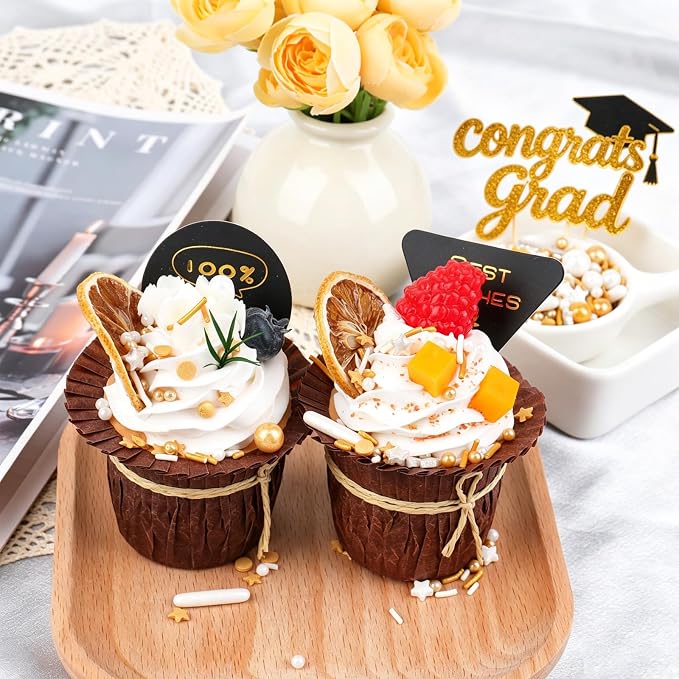 Gold and White Deluxe Sprinkles for Cake Decorating, Edible Sprinkles Mixed Sizes and Shapes Pearl and Star Sugar Metallic Sprinkles for Baking, Cookies, Ice Cream, Macarons and Cupcake Toppings