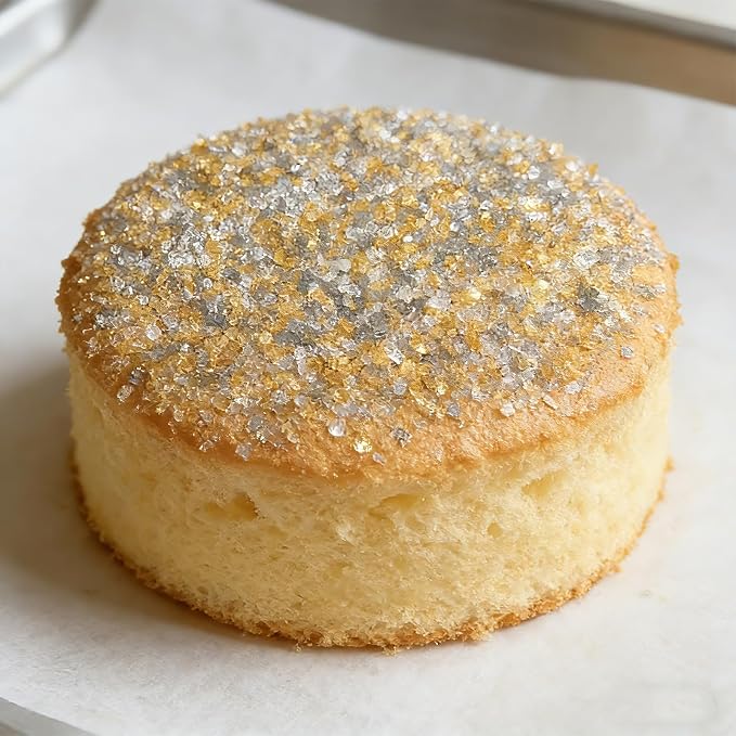 Sentovac Gold Sliver White Sanding Sugar Crystals for Baking Edible Coarse Crystals Sparkling Sugar Sprinkles Cake Cookie Cupcake Topper Ice Cream Decoration Supplies