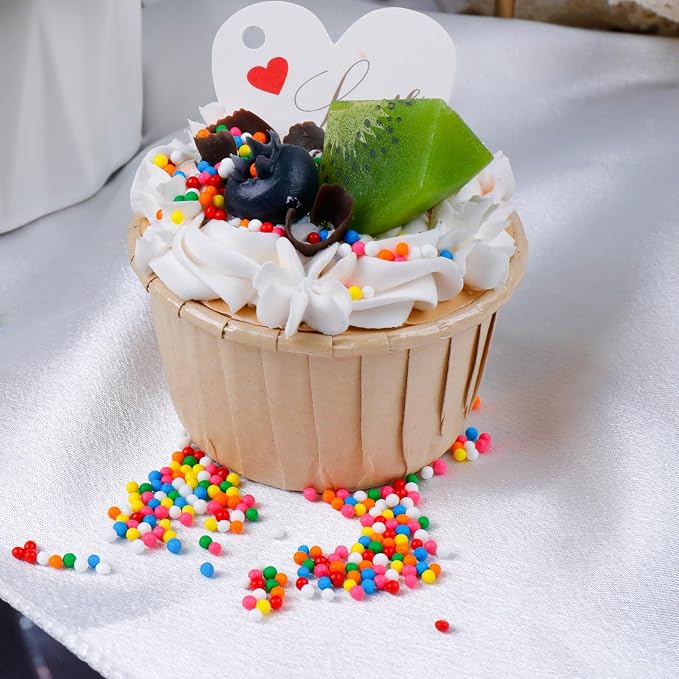 Rainbow Nonpareils Sprinkles for Baking, 130g/4.6oz Edible Dot Sprinkles for Cake, Cookies, Ice Cream and Cosmic Brownie