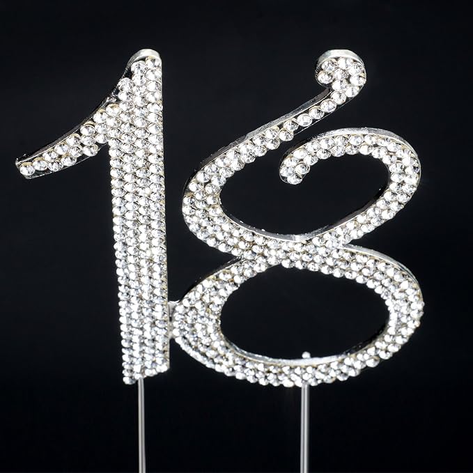 Scotamalone18 Cake Topper Premium Bling Rhinestone Diamond Gems