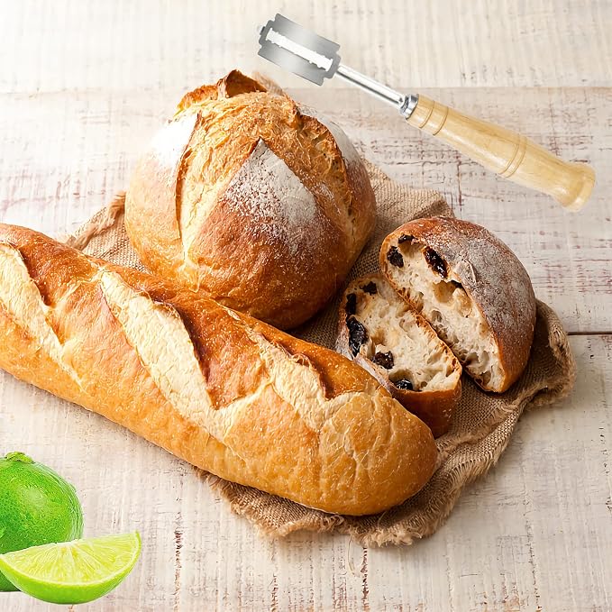 3 Pcs Bread Lame Baking Tools, Premium Dough Scoring Knife, Stainless Steel Sourdough Slashing Tool (2 Pastry Whisks and 1 Bread Lame)