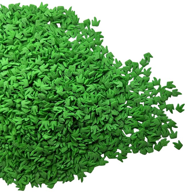 SE Si&Moos Green Grass Sprinkles for Cake Decorating Edible Grass Confetti Green Sprinkles for Cupcakes St.Patrick's Day Cupcake Toppers Edible Confetti Cake Decoration Party Wedding Baby Shower Holiday Supplies 2.47 OZ