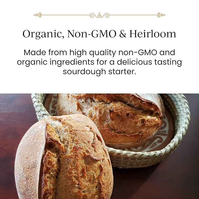 Breadtopia Live Sourdough Starter | Organic Non-GMO Ingredients | Active & Ready to Go | It's Alive - Must be Fed Immediately on Delivery