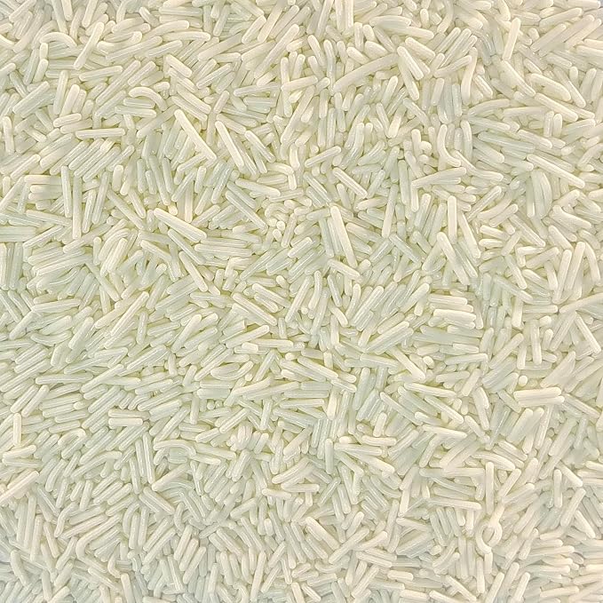 Sentovac Edible White Jimmies Sprinkles for Cake Decorating Baking | Cupcake Cookie and Ice Cream Toppers Cake Decorations| Celebrations Wedding Shower Party Chirstmas Supplies 78g/2.75oz