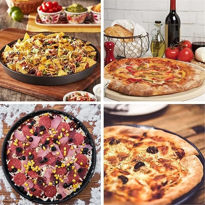 12 Inch Round Baking Cake Pan Carbon Steel Non-Stick Light Bakeware Restaurant Kitchen Baking Tool