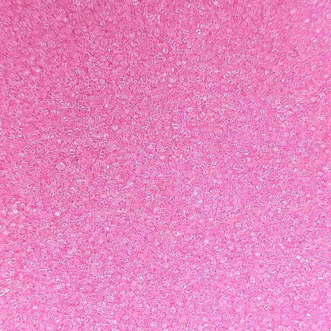 Edible Pink Sanding Sugar Sprinkles 142g/ 5.01oz Sugar Crystals for cake decorating Candy Baking Decorations Ice Cream Toppings and Cookie Decorating for Valentines Halloween Christmas