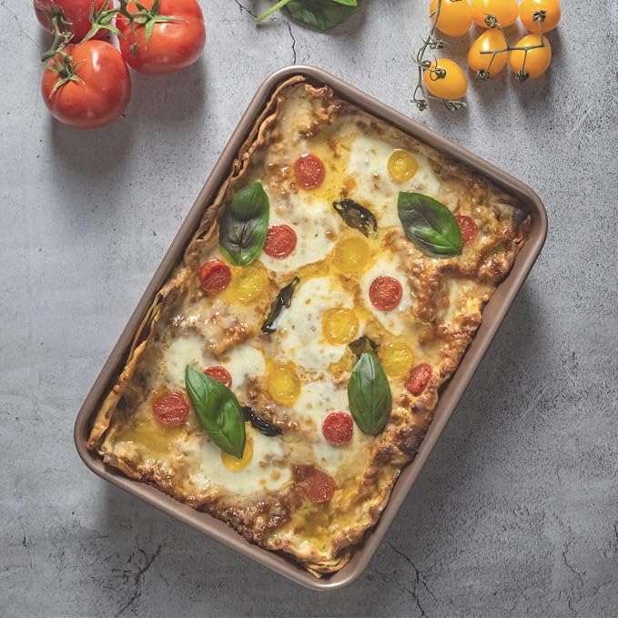 HAPPIELS 9x13in Rectangular Baking Pan Nonstick, PFOA & BPA Free Baking Pan for oven