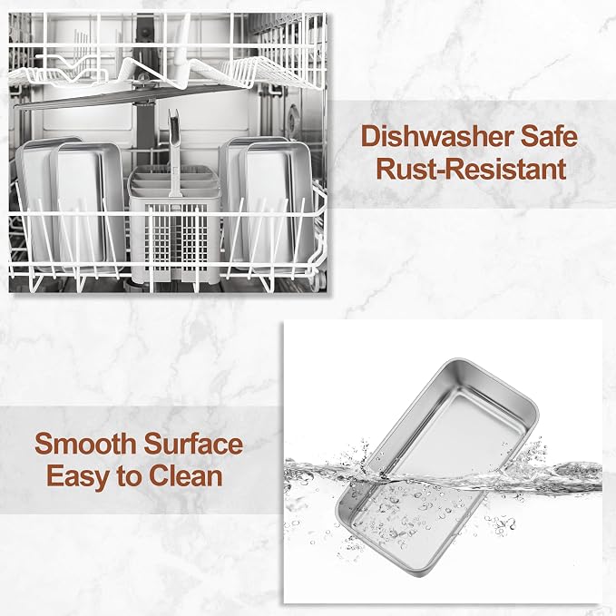 LIANYU Loaf Pans 9x5 Inch, 8 Pack Bread Pans for Baking, Stainless Steel Baking Pans, Loaf Tins for Homemade Bread Brownies and Pound Cakes, Dishwasher Safe