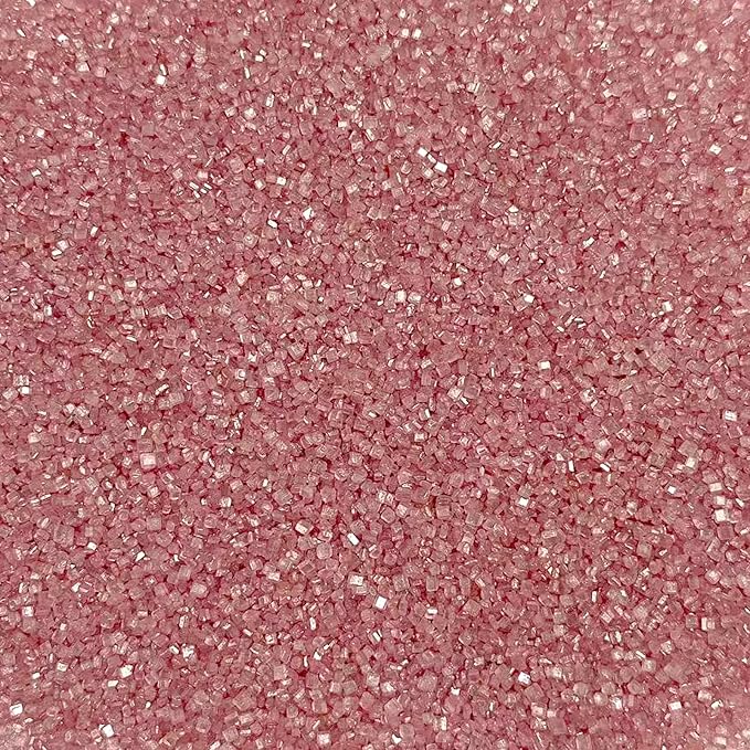 PhilaeEC Rose Gold Sanding Sugar Edible Sparkling Crystals for Baking Cake Decoration Cookie Ice Cream Cupcake Toppers Wedding Party Valentines Halloween Christmas Supplies 5oz