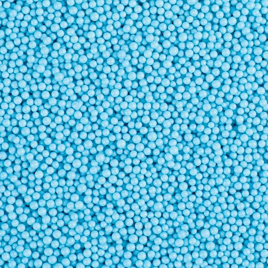 Light Blue Nonpareils Sprinkles - 2mm Edible Mini Pearl Sprinkles for Cake Decorating, Cupcake, Cookie, Baking, Donuts, Ice Cream Toppings, Wedding Party Supplies 130g/4.58oz