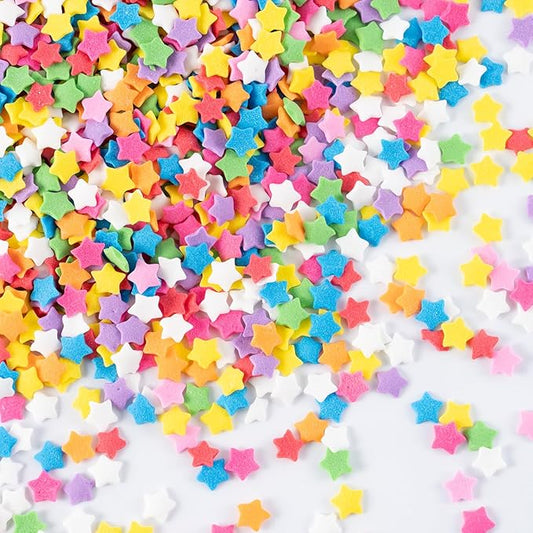 Rainbow Sprinkles for Cake Decorating Edible Star Confetti Sprinkles Mix for Cake, Baking, Ice Cream, Cookies, Cupcake Topper 4.2 OZ
