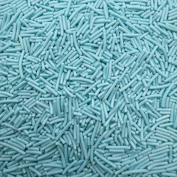 CandiJumpin Baby Blue Jimmy Sprinkles, Light Blue Sprinkles for Cake Decorating Edible Cake Jimmies Edible Crunchy Jimmies Ice Cream Toppings, Baby Shower Party Wedding Christmas Supplies 3 OZ