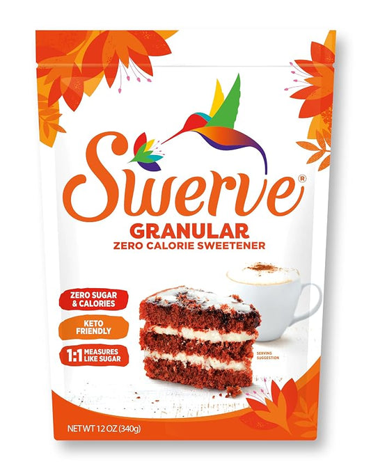 Swerve Ultimate Sugar Replacement Sweetener, Granular Sugar Substitute, Zero Calorie, Keto Friendly, Zero Sugar, Non-Glycemic, Gluten Free, 12 ounces