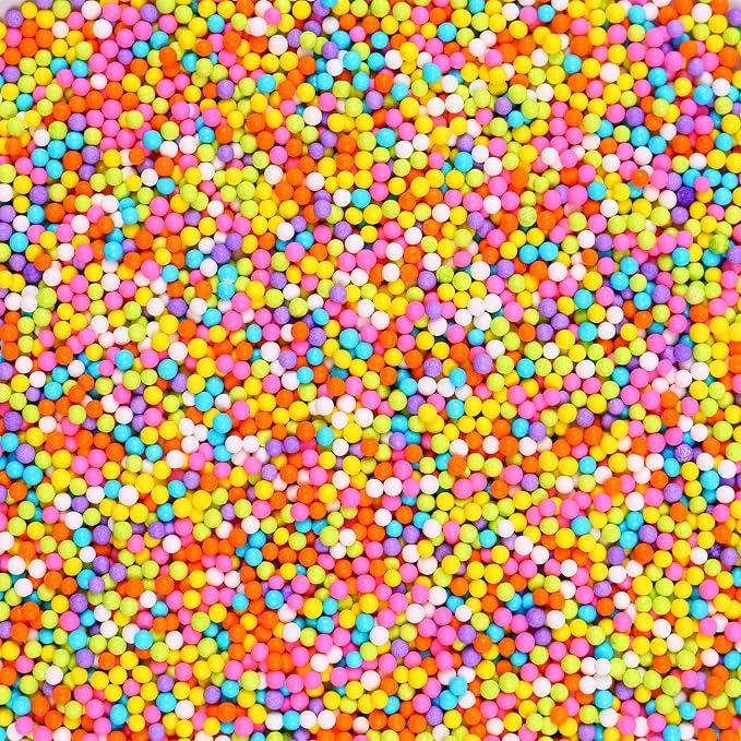 Easter Sprinkles for Cake Decorating Edible Rainbow Nonpareils Yellow Green Blue Pastel Sprinkles Mix 7 ounce for Cookies Chocolate Ice Cream Cupcake Topper