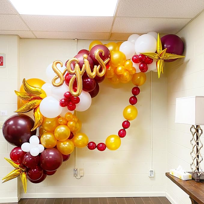 Voircoloria Burgundy Balloons, 66pack 12inch Maroon Latex Party Balloons for Graduation, Thanksgiving Day, Autumn Fall Theme Party, Wedding, Birthday, Valentines, Baby Shower Party Decorations