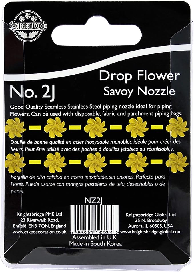 JEM Medium Curved Star Savoy Piping Nozzle Decorating Tip #2J