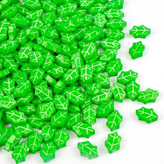 Green Leaf Sprinkles for Cake Decorating, 150g/5.29oz, Edible Green Sugar Sprinkles, Flower Cake Decorations, Cupcake Cookies Topper, Easter Baking Party Spring Supplies