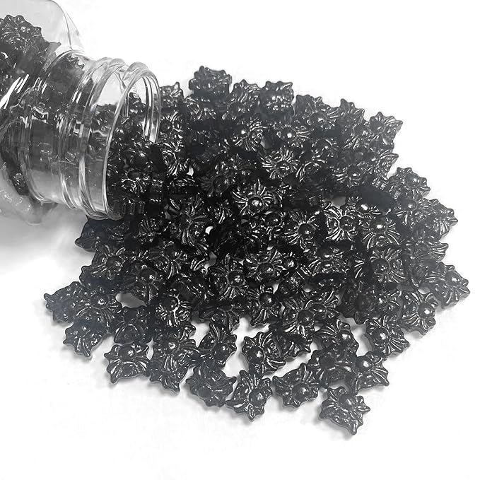 Sentovac Black Spiders Halloween Sprinkle Edible for Cake Decorating Sugar Candy Cookie Cupcake Topper Baking Decorations Halloween Christmas Supplies
