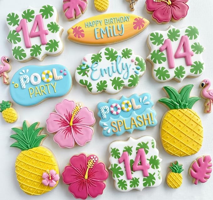 5.5Inch Reusable Fruit/Flowers/Bow/Geometric/Vintage Pattern Cookies Stencils for Baking, Royal Icing, Sugar Cookies, Art Cards Decorating Tools, DIY Art Crafts, Templates Painting, Home Decor