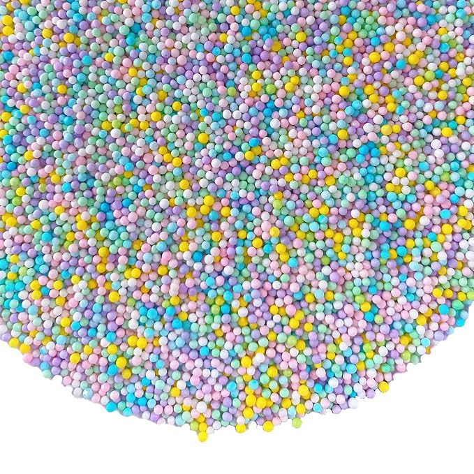 Sentovac Pastel Nonpareils Sprinkles Easter Edible Spring Sprinkle 2mm Mini Pearls Cake Decorating Sugar Candy Cookie Cake Cupcake Topper Ice Cream Baking Decorations Valentines Wedding Easter Supplies