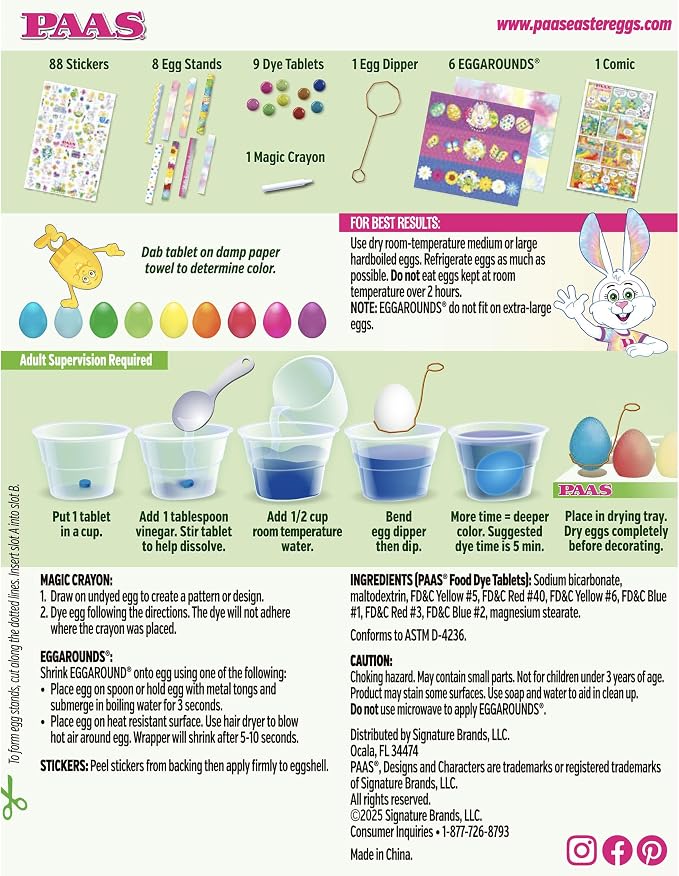PAAS Deluxe Easter Egg Decorating Kit - America's Favorite Easter Tradition