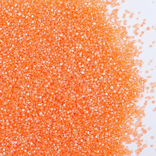 Orange Sanding Sugar - Sparkling Sugar Crystals for Baking Decorations (130g/4.6oz) - Edible on Cookies, Cupcakes, Cakes, Ice Cream | Wedding, Party, Valentines Sugar Sprinkles