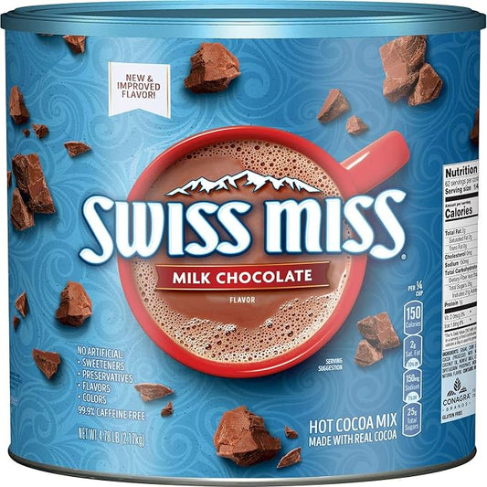 Swiss Miss Milk Chocolate Flavor Hot Cocoa Mix Canister, 76.55 oz.