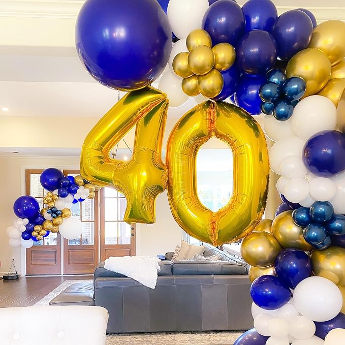 Voircoloria 90pack Navy Blue Balloons Different Size 18/12/10/5 Inch Dark Blue Balloon Garland Arch Kit for Graduation, Wedding, Birthday, Baby Shower, Gender Reveal, Anniversary Party Decorations