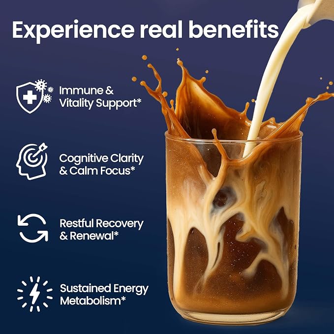 45 Servings Mushroom Hot Cocoa for Sleep, Calm & Immunity | Hot Cocoa Powder with 14 Mushroom Extracts, Magnesium Glycinate, Ashwagandha, L-Theanine & 5mg Melatonin | Non-GMO, Keto-Friendly