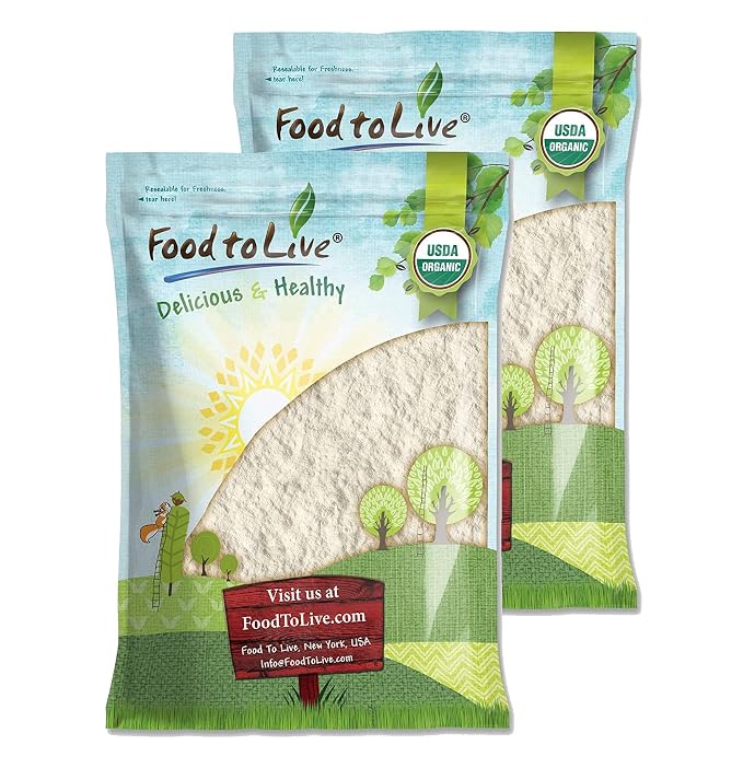 Food to Live Organic Cassava Flour, 16 Pounds — Non-GMO, Raw Yuca Root Powder, 100% Pure, Kosher, Vegan Superfood, Paleo, Bulk, Wheat Flour Substitute