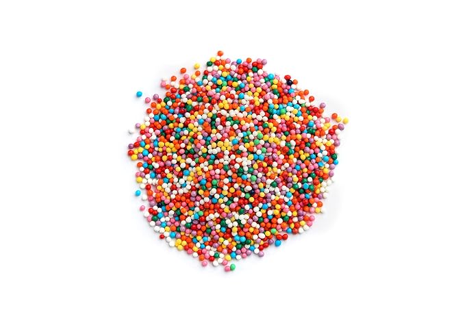 Yupik Birthday Cake Sprinkles, 2.2 lb (35.2 oz), Rainbow Nonpareil Sprinkles, Gluten-Free, Kosher, Cholesterol-Free, Sodium-Free, Fat-Free, Ideal for Ice Cream, Cakes & Donuts Decorating