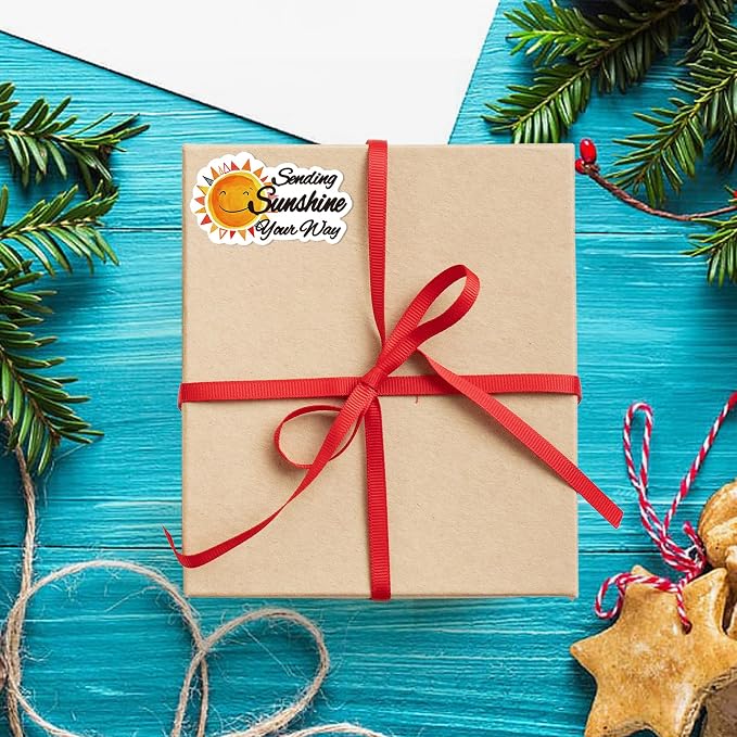 500pcs Sending Sunshine Your Way, Sun & Happy Mail Stickers, Summer Stickers Roll