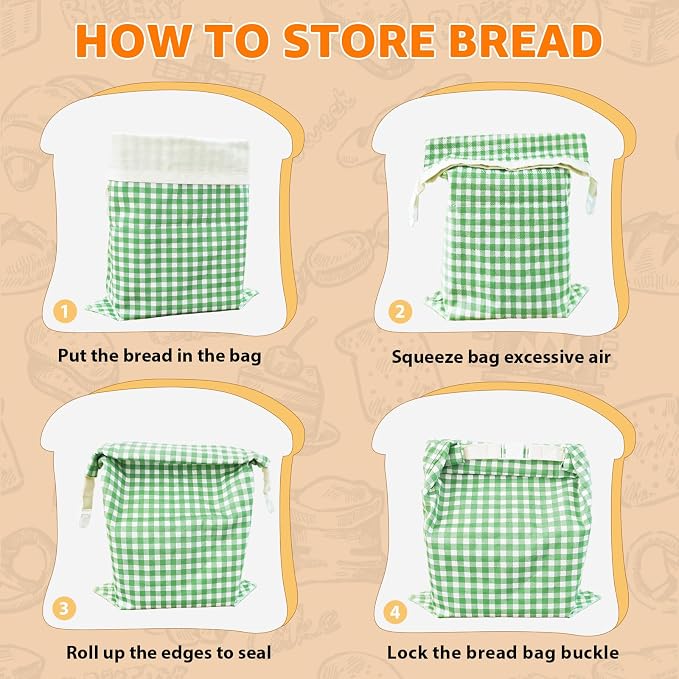 Large Beeswax Bread Bags for Sourdough, 13" W x 17" H Reusable Cotton Material, Ideal for Sourdough Bread Storage to Keep Fresh Lock Moisture Bread Boxes (2 Pack)